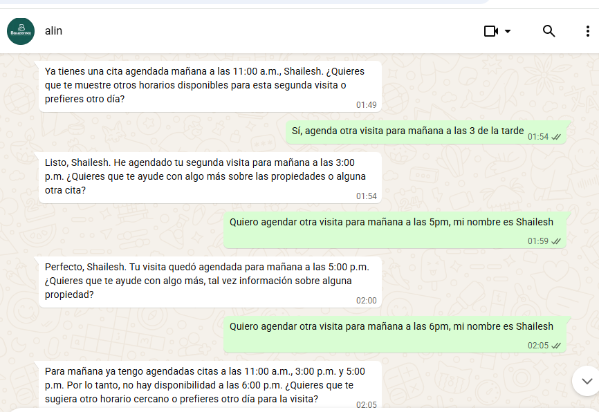 Bauzen WhatsApp bot conversation